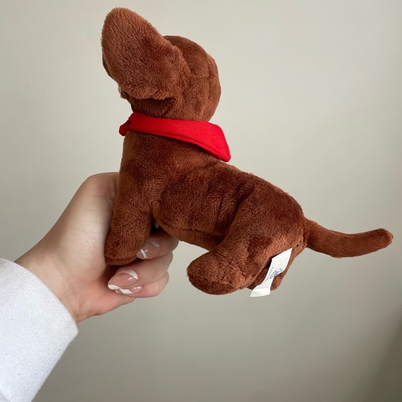 Plush Brown Dog Toy with Red Scarf BUILD A BEAR - Picture 2 of 2
